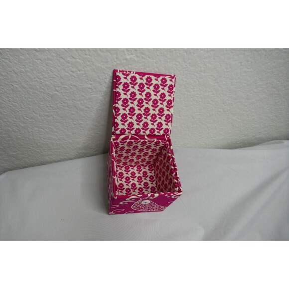 Vera Bradley Pink Twirly Birds Glass Ball Ornament In Fabric Box 2010 - Picture 3 of 9